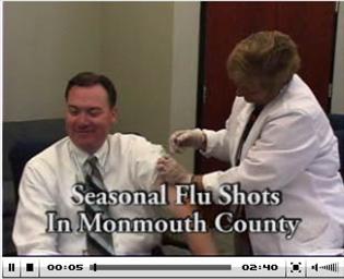 Monmouth County Board of Chosen Freeholders get their flu shots to remind residents to get the flu shot this year