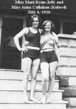 Miss Mari Ryan and Miss Anna Callahan (Kofoed) July 4, 1930