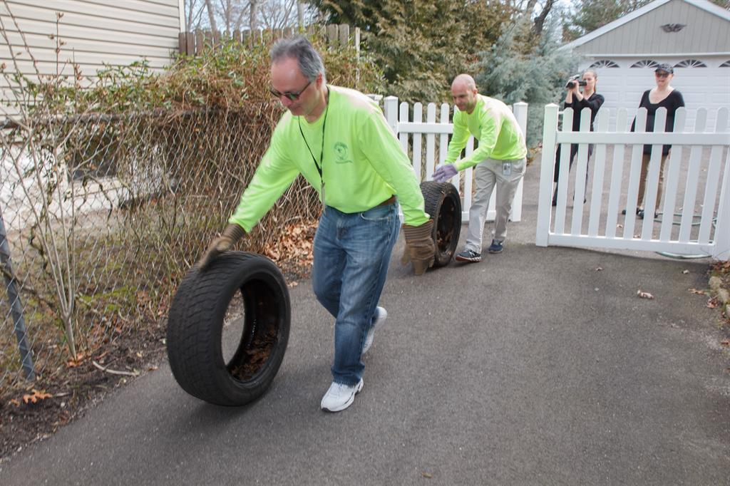 Monmouth County Mosquito Control collects tires to eliminate mosquito breeding grounds.
